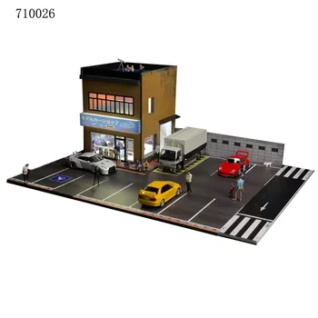 1:64 G RAJONGÓK Garázs Makett Modell LED parkolók Város DIY Modell Meghatározza kombinálható Városok