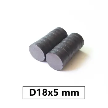 10db/sok Y30 Lemez Ferrit Mágnes 18*5 mm-es Állandó mágnes 18mm x 5mm, Fekete, Kerek Hangszóró 18x5 mm