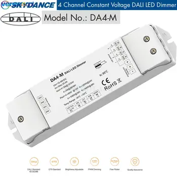 12V-24VDC 4 CSATORNA DALI Dimmer DA4-M 1 Cím/4 Csatorna/DT8 DT6/Állandó Feszültség/PWM Szabályozás az Egységes Szín/KVT/RGB/RGBW LED Szalag