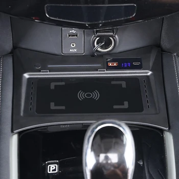 15W QI Autó vezeték nélküli töltő gyors töltő vezeték nélküli telefon töltő töltési pad panel a Nissan X-Trail T32 Qashqai J11 J12
