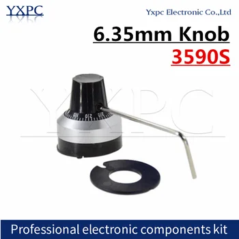 1db 6.35 mm-es precíziós mérleg gomb potenciométer felszerelt multi-a potenciométert A 3590S WXD3-12 WXD3-13