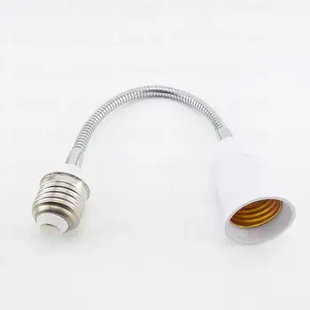 28 cm E27 LED Izzó Alap Csatlakozó Flexibilis Hosszabbító Fény Jogosultja Átalakító E27, hogy E27 Socke Lámpa Adapterr EU-US Plug LED-B4