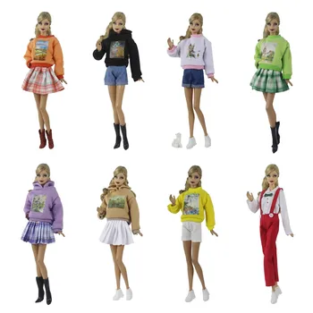 30 cm-es Baba ruha szett / pinkycolor Kapucnis póló, pulóver, szoknya, rövid ruha ruházat, ruha, 1/6 Xinyi FR ST Barbie Baba / ajándék
