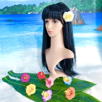 8 Db Hawaii Virág hajcsat Hibiszkusz Haj Klipek Hawaii Tengerparton Haj Kiegészítők, Dekorációs Haj Klipek a Beach Party Esküvő