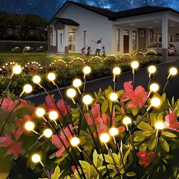 8 Fej LED Napelemes Firefly Kerti Lámpák Kültéri Kerti Lámpa Vízálló Dekoráció kerti Út, a Táj Tündéri Fények