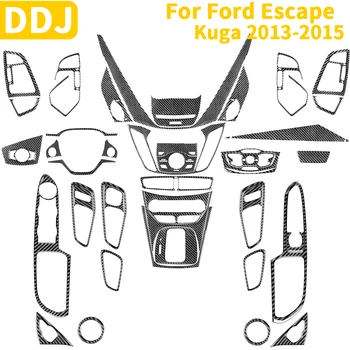 A Ford Escape Kuga 2013 2014 2015 Igazi Szénszálas Matricák Belső Berendezés Teljes Kit Car Styling Tartozékok Sebességváltási Borító
