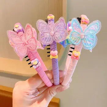 A Gyermekek Flitterekkel Pillangó Haj Karika Koreai Stílus Színes Teethed Hajpánt Kedves Gyerekek, Lányok, Haj Tartozékok