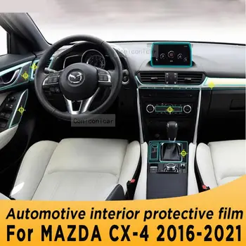 A MAZDA CX-4 2016-2021 Sebességváltó Panel Navigációs Képernyő Autóipari Belső TPU Védőfólia Takarja Anti-Semmiből Tartozékok