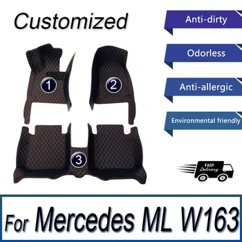 Autó Szőnyeg A Mercedes ML W163 1998-2005 DropShipping Központ Belső Kiegészítők 100% - Ban Illeszkednek Bőr Szőnyeg Szőnyeg Láb Párna