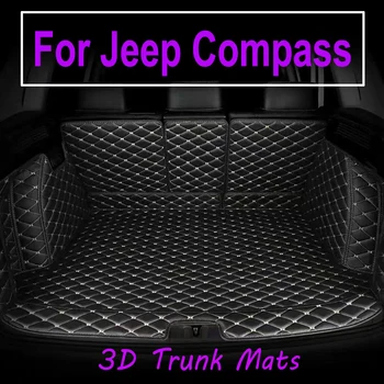Autó Szőnyeg Jeep Compass MP 552 2017~2022 Bőr Vízálló Tapete Automotivo Para Carro Pad Autó Hátsó Csomagtartó Mat Autó Tartozékok
