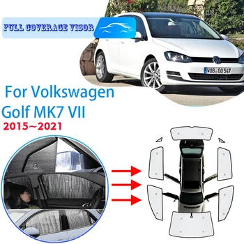 Autó Teljes Burkolatok, Napernyők, hogy A Volkswagen Golf MK7 VW Golf 7 2015~2021 Anti-UV Autó Fényvédő Ablak Napellenzők Fedezze Tartozékok