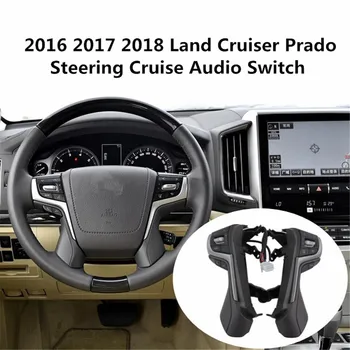 Barna kormánykerék vezérlő gombok A Toyota Land Cruiser Prado 2016 2017 2018 Autó-stílus gombok