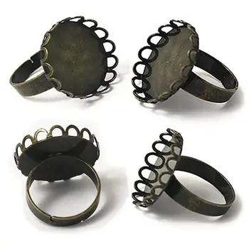 Beadsnice Sárgaréz Gyűrű Alap Üres Gyűrű Beállítása Ékszer Készítés Kellékek 19282