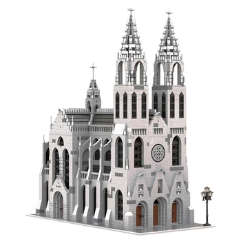 BuildMoc Híres Kastély Építészeti Gótikus Templom Építőkövei Meghatározott Gyűrű Retro Középkori Katedrális Gyűjtemény Tégla Játék, Ajándék