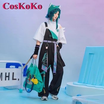 CosKoKo Xiao Cosplay Anime Játék Genshin Hatása Jelmez Származékos Termék Remek Szép Overall Napi Viselet Trendi Ruha S-XL