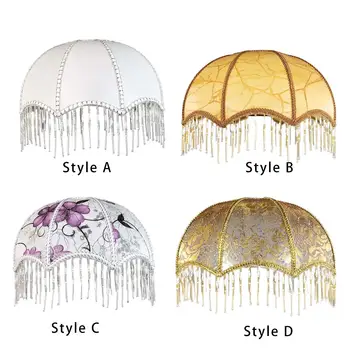 Dekoratív Esernyő lámpabúra Lámpa Fedél Tassel Felső Nyílás 3.9 inch, Alsó 11.8 hüvelyk, Magassága 5.9 hüvelyk Európai Stílusú Retro