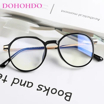 DOHOHDO Népszerű Tér Anti Kék Fény a Nők Szemüveg Keret 2024 Férfiak Szemüveg Keret Optikai Lapos Lencse TR90 Ultrakönnyű Szemüveg