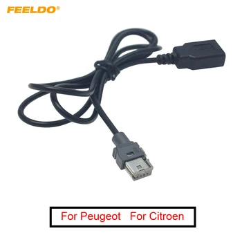 FEELDO 1db eredeti Szabványos CD-Rádió Audio Csatlakozó USB Adapter Conector Peugeot 307 408 Citroen C4 C5 Adatok Vezeték Kábel