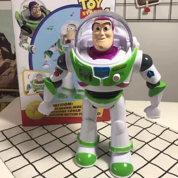Forró Disney Toy Story 4 Juguete Woody Buzz Lightyear Zene/Fény Szárnyakkal Baba Figurát Játék S03 Szülinapi Játék, Ajándék