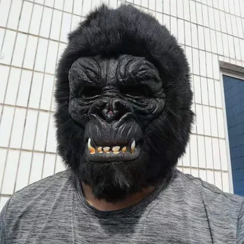 Halloween Cosplay Gorilla Maszk, King Kong Majom Maszkok Sapkák Felnőttek Cosplay Jelmez Porps