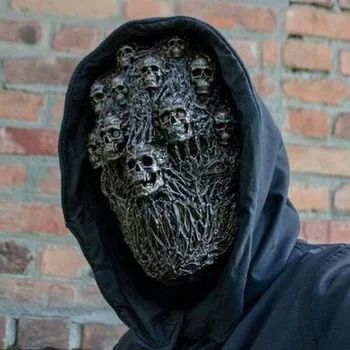 Halloween Cyberpunk Maszk Teljes Arc Koponya Fejét, Mert A Fekete Halál Világvége Maszk Halál Isten Jóképű Öltözött Férfi Horror Maszk