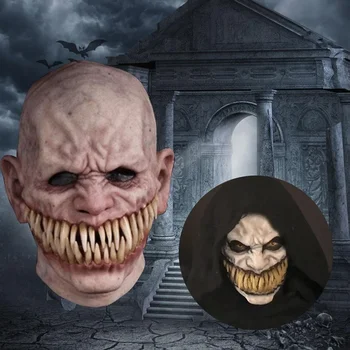 Halloween Terror Démon Maszk Joker Kitárja A Fogát Vasago Ördög Fejfedő Színpadi Kellék