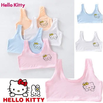 Hello Kitty Gyermek Melltartót Lányok Melltartó, Fehérnemű, Pamut Gyerekek Melltartó Aranyos Lélegző Lányok Képzés Melltartót 12-16Y Tini Bikini