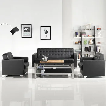 Irodai bútorok divat VIP kanapé dohányzóasztal kombinált bőr recepción tárgyalás üzleti iroda kanapé