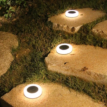 LED-es Napenergia Lemez Fény Kerti Solar föld alatti Fény Fedélzeten Fény Reflektorfénybe Eltemetve Napelemes Led Lámpa Kert, Dekoráció