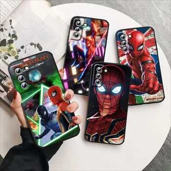 Marvel Spiderman Aranyos Samsung Galaxy S22 S23 S20 S21 S10 S9 Ultra Plus Pro 4G 5G szilikon Puha Fekete Telefon Esetében