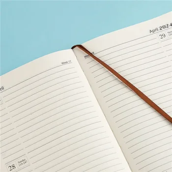 Menetrend Üzleti Ideális PU Office 365-nap Tervezés Fedezi a Napi Agenda Határidőnapló Naplózó Naptári Iskola 2024 Notebookok