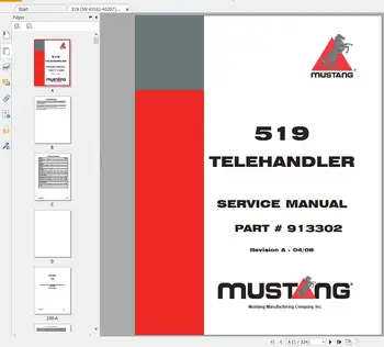 Mustang Gép Nehéz Felszerelés 4.14 GB PDF 2022 Szolgáltatás Kézikönyvek, DVD