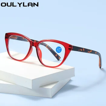 Oulylan +1.0 1.5 2.0 2.5 +4 Macska Szeme Olvasó Szemüveg a Nők Elleni Kék Fény Távollátás Szemüveg Számítógép Presbyopic Szemüveg