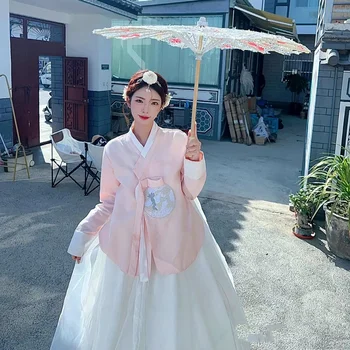 Palota koreai népviselet a Nők, Elegáns, Luxus szabad gyakran utcára menniük Ruha Hercegnő Cosplay Anicent Retro Hosszú Köntöst Esküvő Party