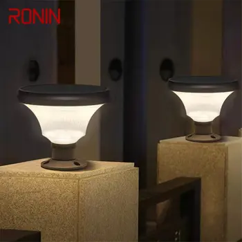 RONIN Modern Skandináv Post Lámpa Kreatív Vízálló Udvaron Kültéri LED Solar Oszlop Fény a Kertben, Erkélyen, Verandán Dekoráció