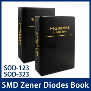 SMD Zener Dióda Könyv SOD-323 0805 SOD-123 1206 2,4 v-30v 28 Értékek Csomag Vegyes Készlet 0,5 W 1/2W eries Minta Könyv Minta Készlet