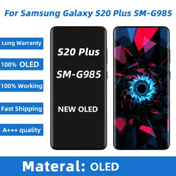 Super OLED LCD Samsung Galaxy S20 Plus lcd S20PLUS G985 G985F/DS lcd Kijelző+érintőképernyő Képkeret Digitalizáló Közgyűlés