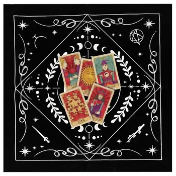 Terítő Tarot Kártya Rejtélyes Tarot Jóslás Ruhával Asztal Tartozék Tarot Mat Ruhával A Tarot Rajongók Médiumok