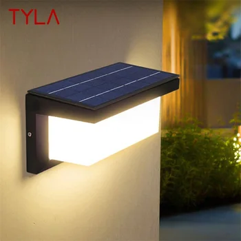 TYLA Napelemes Fali Lámpa Kültéri Vízálló LED Alumínium Falikarok Fény Vezérlő Érzékelő Kreatív Dekoratív Kerti Verandán Kert