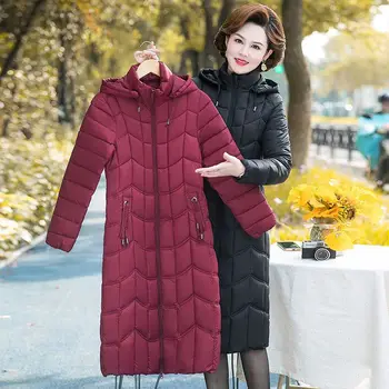 Téli Kabát Női Hosszú Divat Zubbonyok Kapucnis Lehet Távolítani XL-5XL Meleg Kabátok Női Windriel