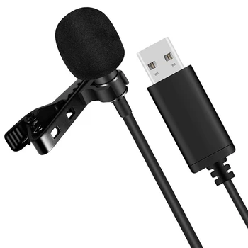 Univerzális USB Mikrofon Csiptetős Mikrofon csiptetős Számítógép Mikrofon Plug and Play Többirányú Mikrofon