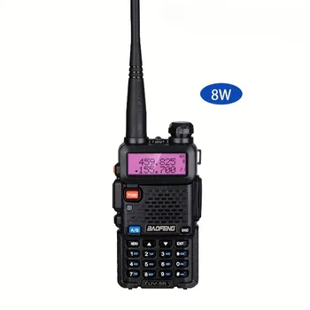 UV-5R Rádió 8W Nagy teljesítményű kétsávos, kétirányú Rádió Hosszú távú Kézi, Hordozható rendszer, walkie Talkie, 2db
