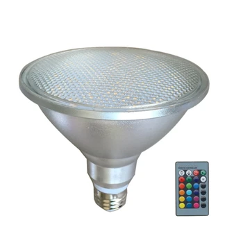 Y1UB Szabályozható RGB-PAR38 Par-Light LED fényszóró-Izzó Árvíz Lámpa Távirányító