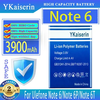 YKaiserin Akkumulátor Note6 (3277) 3900mAh A Ulefone Megjegyzés 6 6P 6 TONNA Note6P Note6T Volta