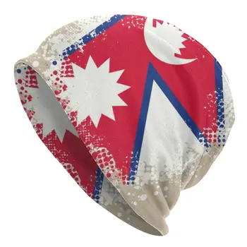 Zászló Nepál Sapkák Sapkák Férfi Női Unisex Hűvös, Télen Meleg Kötött Sapka Felnőtt Hibajel Motorháztető Kalapok