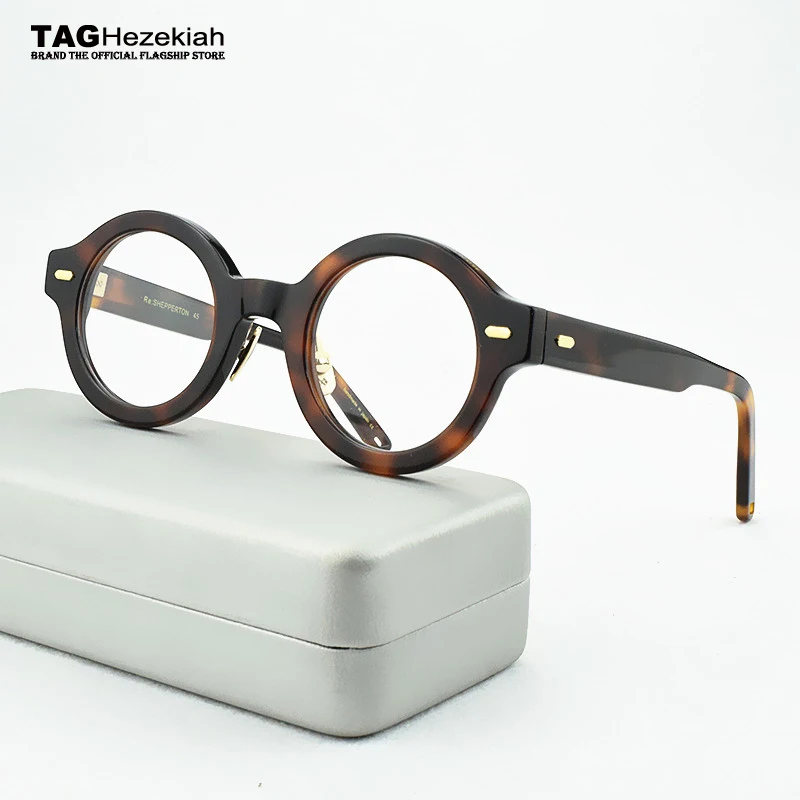 új 2024 Kerek Szemüveg Keret Férfi Retro Szemüveg A Nők-Acetát Szem, Szemüveg, Férfi Divat Klasszikus Rövidlátás számítógépes szemüveg - 0