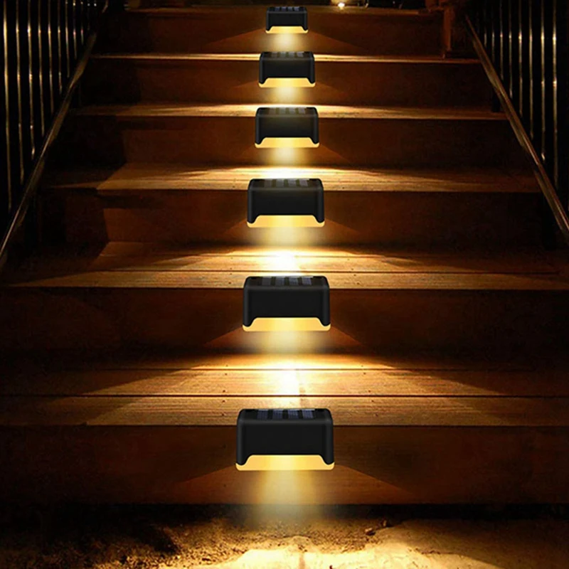 16Pcs LED-es Napelemes Kültéri Lámpa Vízálló Fali Lámpa Kerti Táj Lépés Lépcsőn Fedélzeten Fény Erkély Kerítés Napelemes Lámpa - 5