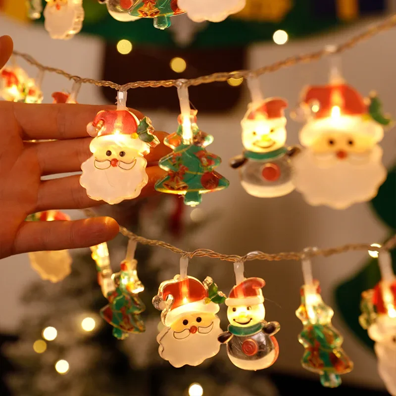Karácsonyfa LED 2M 10LED String Fény Xmas Lógó Lámpa Tündér Fény Garland Otthoni Dekoráció Dísz 2024 újévi Ajándékok - 0