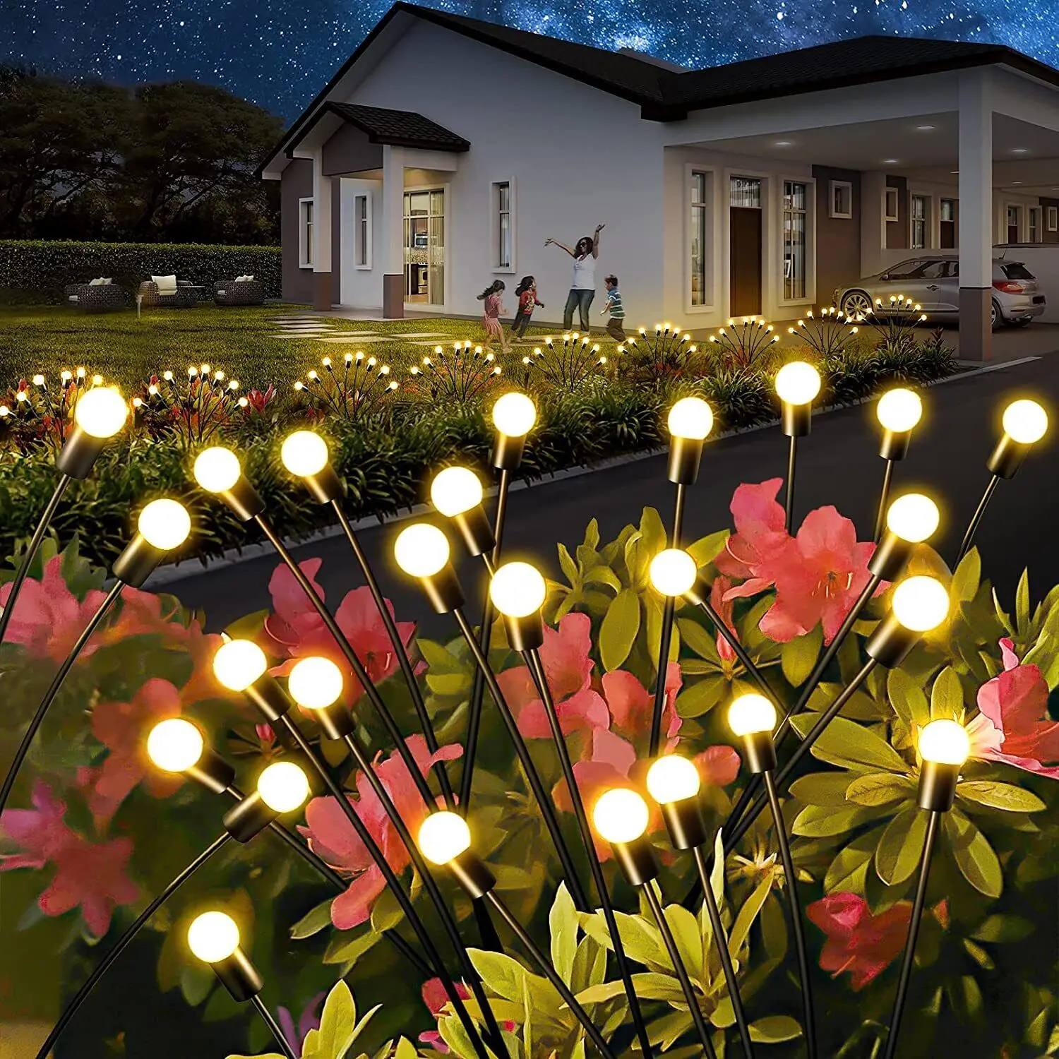 8 Fej LED Napelemes Firefly Kerti Lámpák Kültéri Kerti Lámpa Vízálló Dekoráció kerti Út, a Táj Tündéri Fények - 0