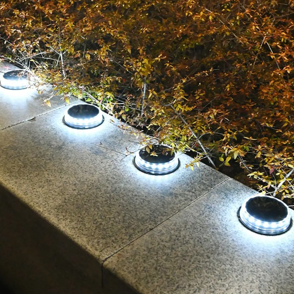 LED-es Napenergia Lemez Fény Kerti Solar föld alatti Fény Fedélzeten Fény Reflektorfénybe Eltemetve Napelemes Led Lámpa Kert, Dekoráció - 3